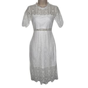 Francesca's Miami White Lace Dress New With Tag XS